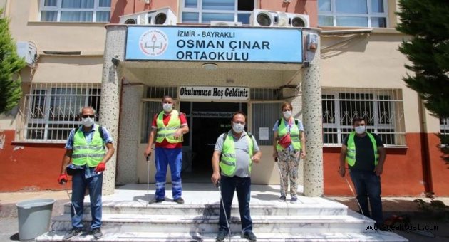 Okullar sınav öncesi dezenfekte edildi
