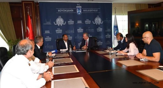 Özcan Purçu Romanların sorunları için Mansur Yavaş’ı ziyaret etti