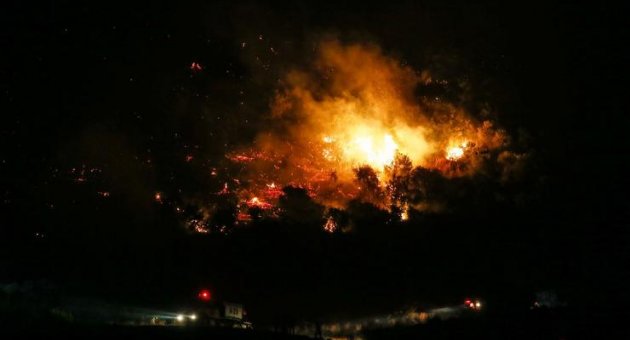 Özdere'de korkutan yangın