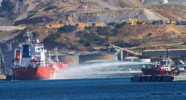 Patlama meydana gelen gemideki soğutma çalışmaları sürüyor