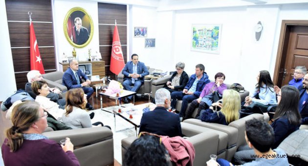 Proje ortaklarından Başkan Atila’ya ziyaret