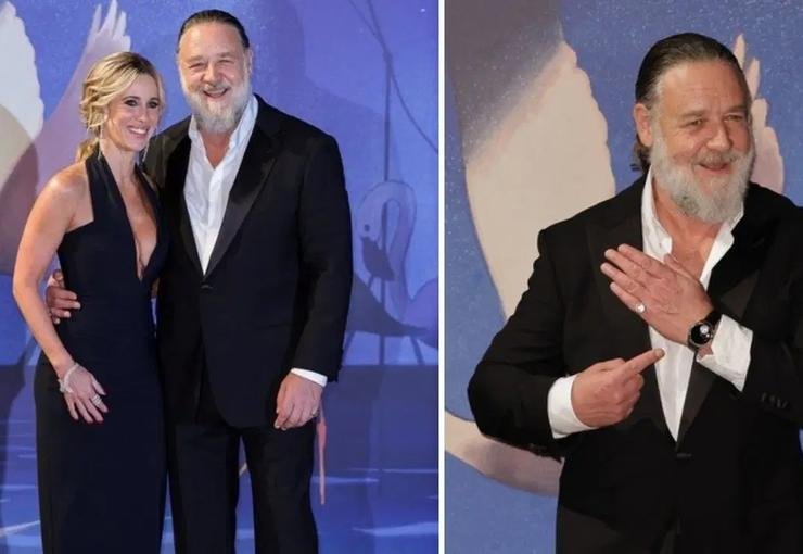 Russell Crowe Venedik Film Festivali'nde Kırmızı Halıda Boy Gösterdi