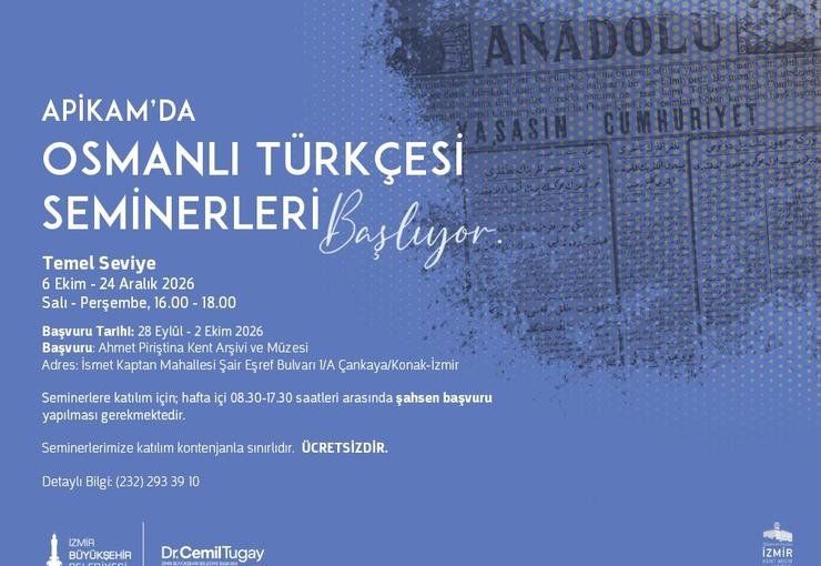 APİKAM'da Temel Seviye Osmanlı Türkçesi Seminerleri başlıyor