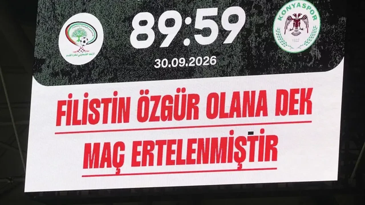 Konyaspor Filistin maçı 89.59’da 2-2 bitti