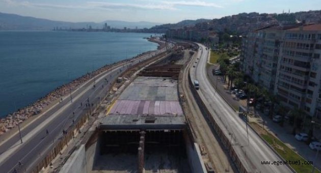 Sahil Bulvarı'nda çalışmalar tam gaz