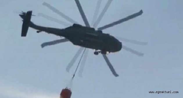 Sikorsky helikoptere su sepeti takıldı