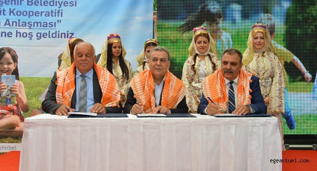 Süt üreticisiyle yeni sözleşme imzalandı  Büyükşehir’den “büyük” destek