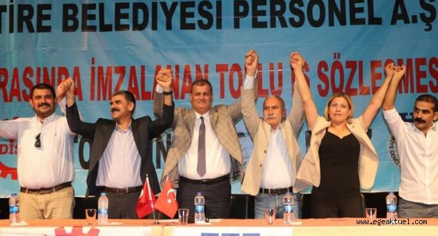 Tire Belediyesi'nde bir ilk! Toplu sözleşme sevinci