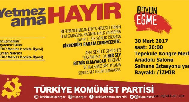 TKP’den "Yetmez ama hayır" etkinliği