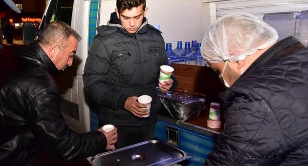 Vatandaşların içini ısıtan ikram