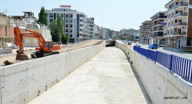 Yol 2 metre kaydırıldı, ağaçlar kurtuldu