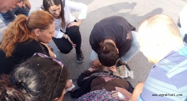 Yolun karşısına geçmek isterken canından oluyordu