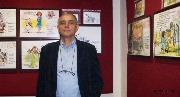 Zarf üstüne karikatürler müzede